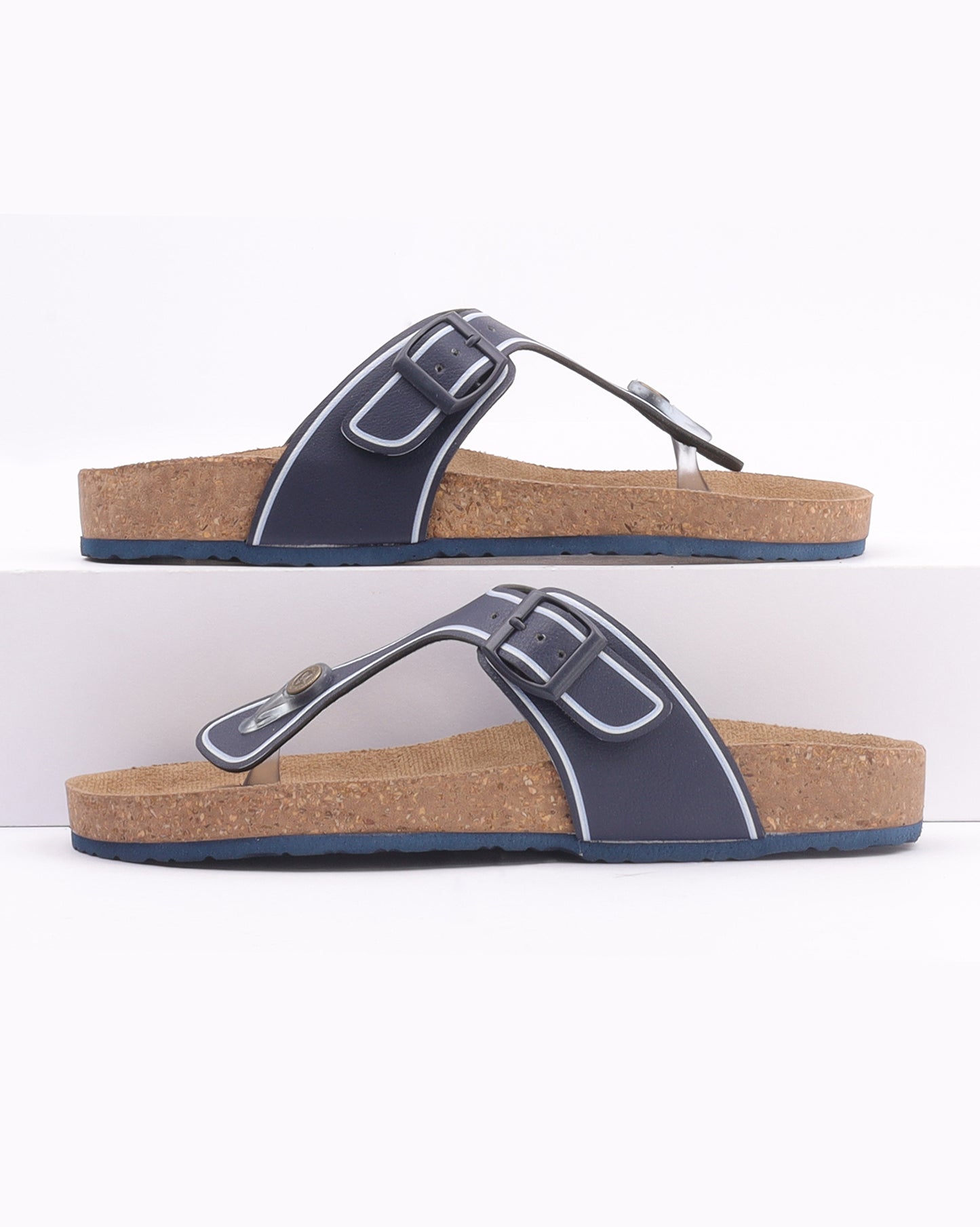 T Strap Flats with Buckles - 301061