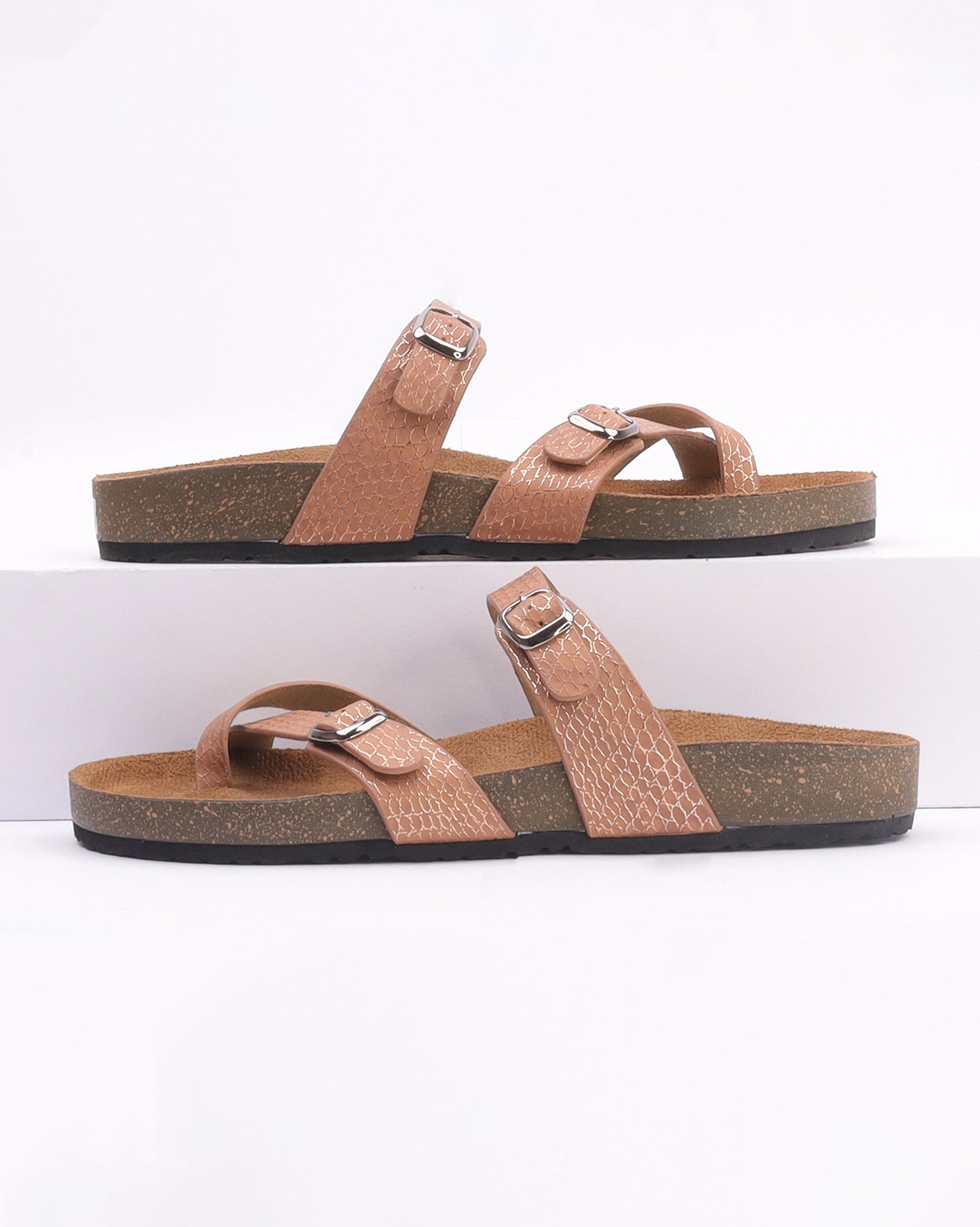 One Toe Flats with Buckles - S6275