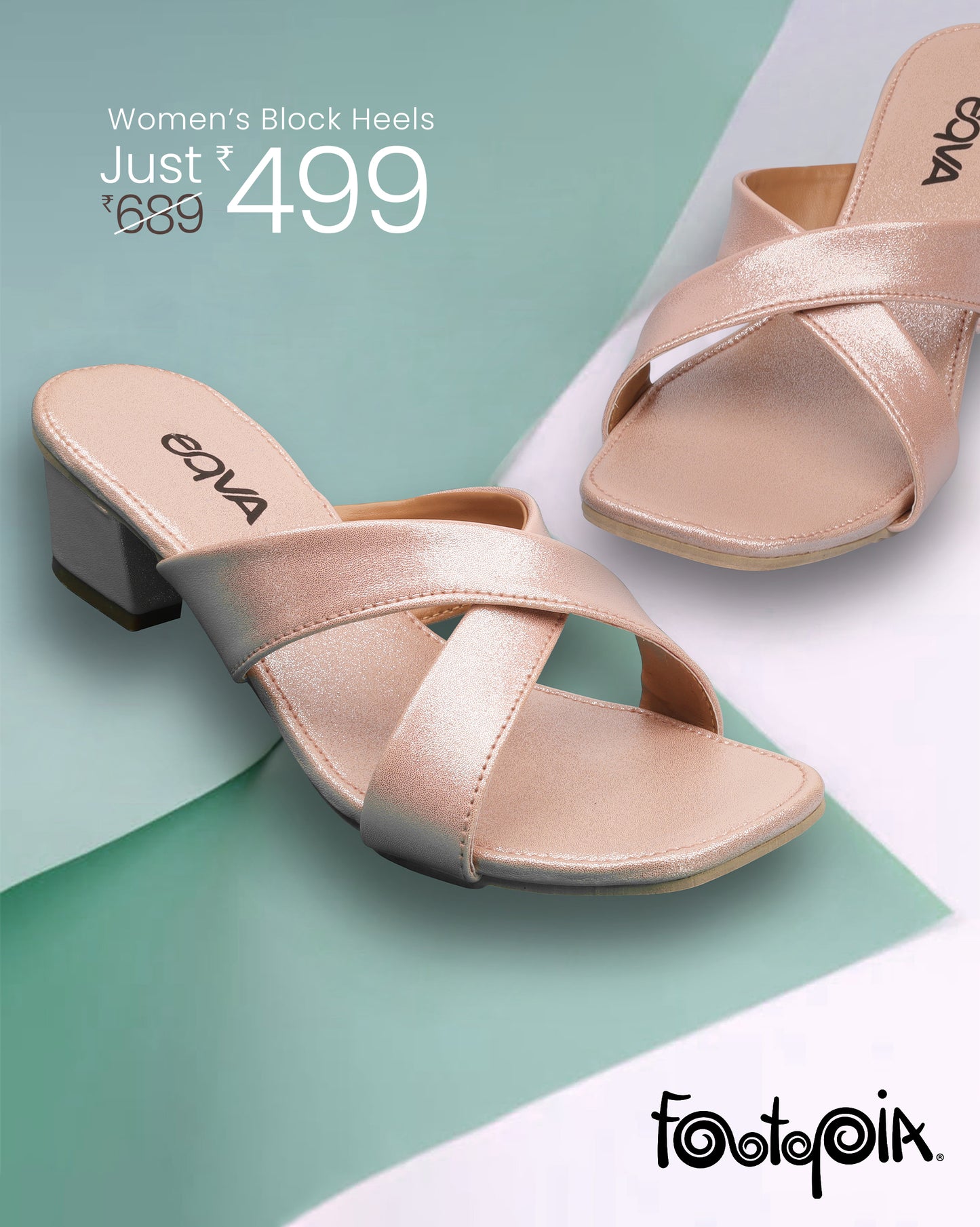 Open Toe Block Heels - 6119