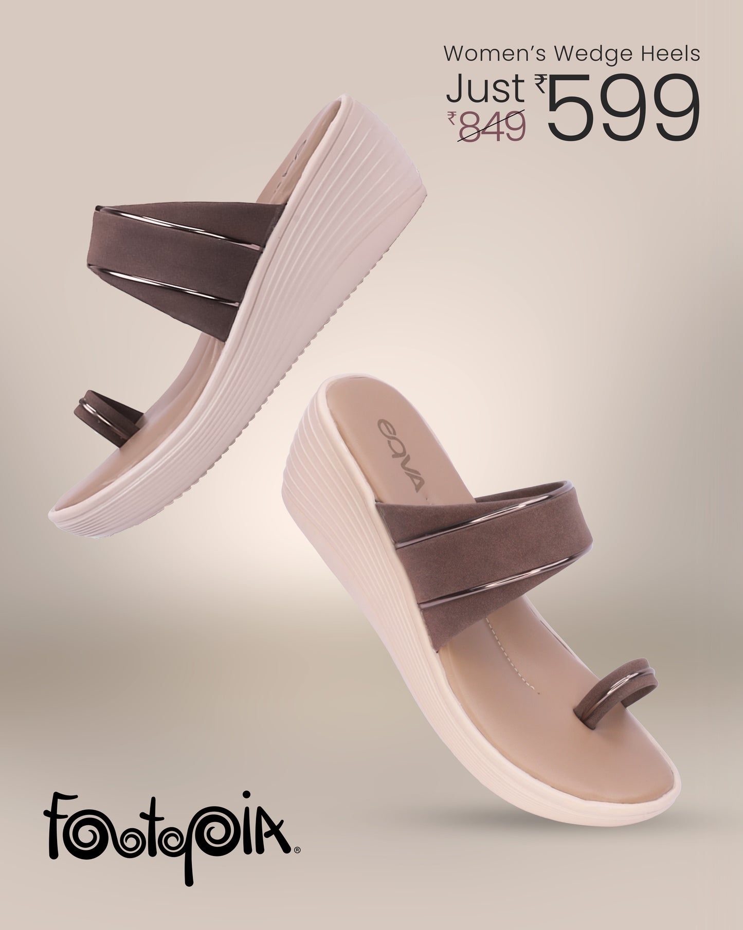 Textured One Toe Wedges - AB10
